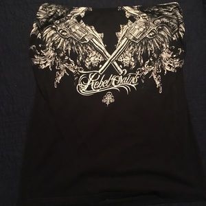 Rebel saints strapless top